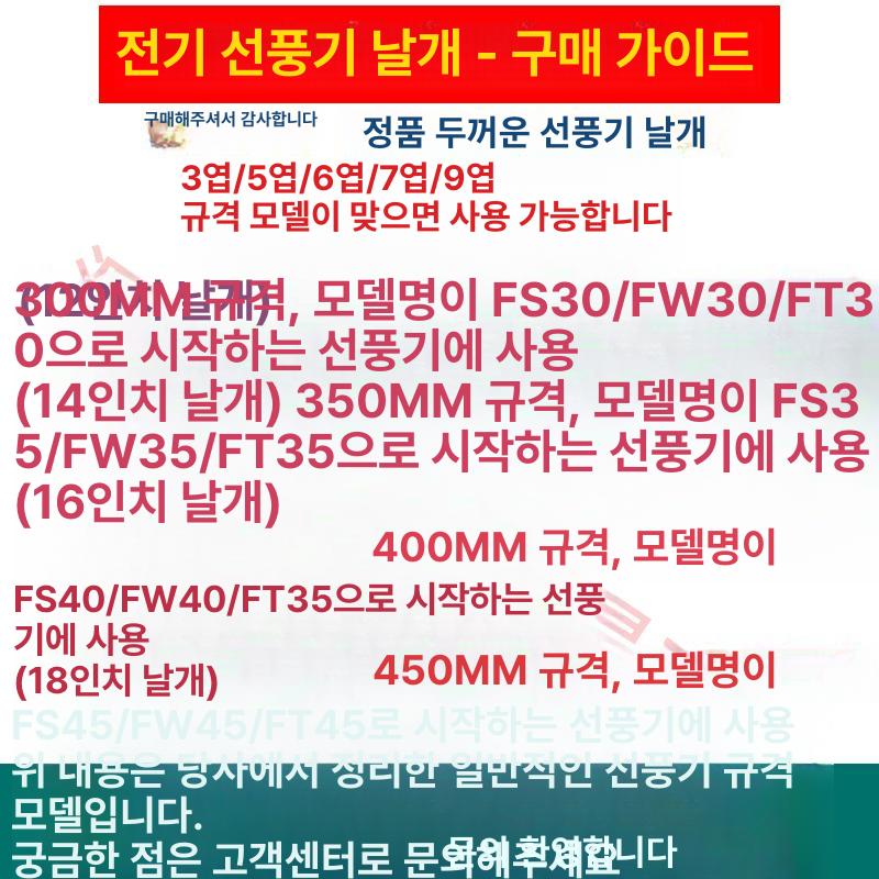 선풍기 날개 부품 한일 써큘레이터 잠금 나사 고정쇠 12인치 300mm 투명 블랙 - 상세 이미지 4