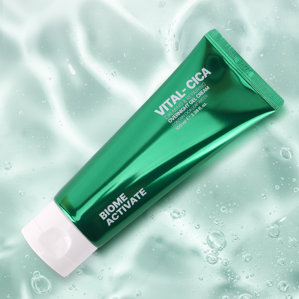 [바액] 바이탈 시카 오버나이트 젤 크림 [100ml] 슬리핑마스크 시카 수분장벽 피부진정 꿀잠피부 생기충전 이미지 2