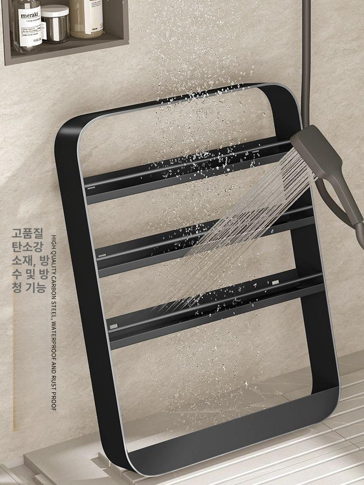거치대 욕실 무타공 흡착식 드라이어 화장실선반 극좁이 시리즈 응광백 4층 길이30cm - 상세 이미지 5