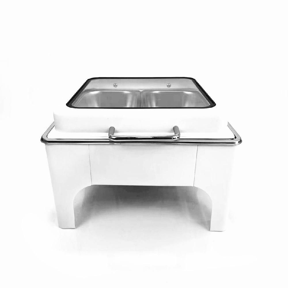 차핑디쉬 푸드워머 호텔 웨딩홀 뷔페 부페그릇 보온기 블랙 싱글 사각 / 6L