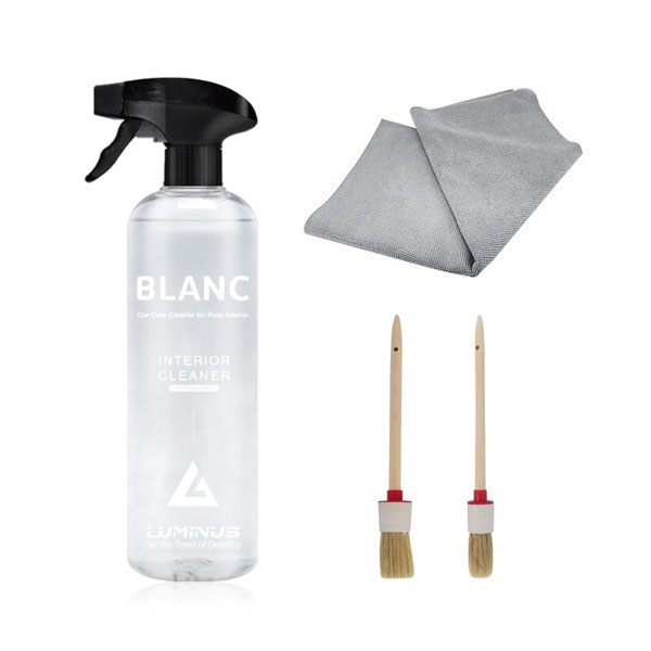 (패키지상품) 루미너스코리아 블랑 500ml + 엔툴 스피드폴리쉬 1장 35x42cm 색상랜덤 + 애니카 디테일링브러쉬 2종 세차용품 - 상품 이미지