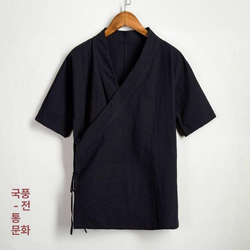 일식 주방복 반팔 셰프옷 유니폼 조리복 초밥집 식당 화이트 - 상세 이미지 4
