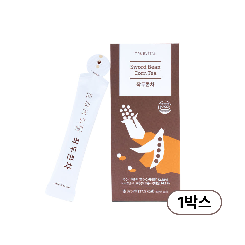 트루티 작두콘차 물대용 국산 작두콩 볶은 작두콩차 효능 카페인없는차 1박스(15포)