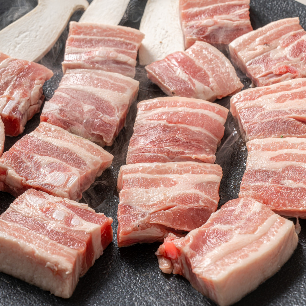 고기중독 삼겹살 2kg 통삼겹 냉삼 목전지 구이용 냉동 수입 이미지 3