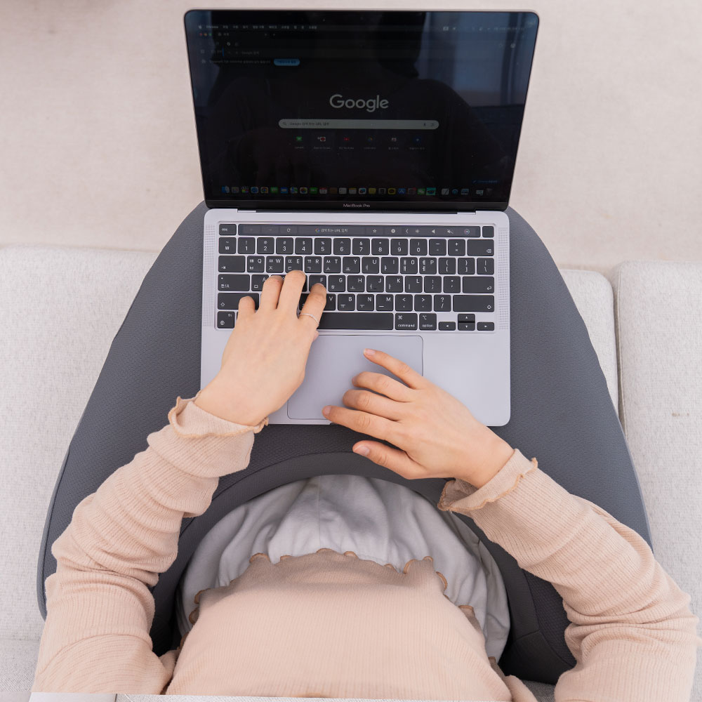 펌플렉스 레벨업쿠션 170 게이밍 독서 반달 미용실 뜨개질 쿠션