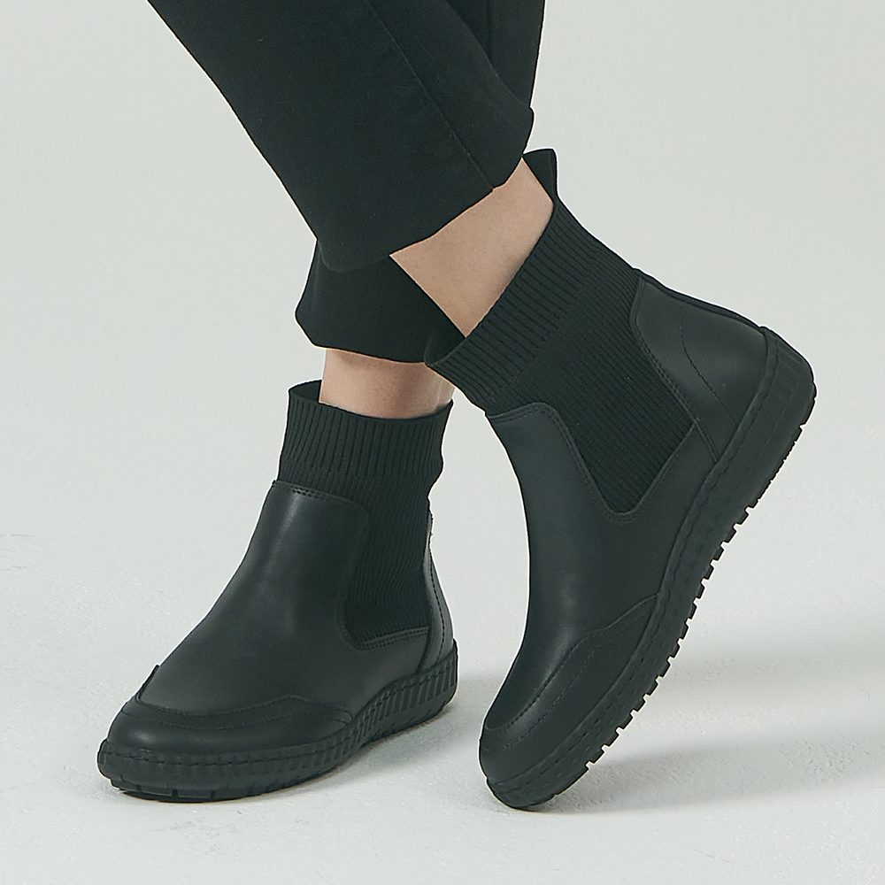 데이워크 발편한 아치깔창 여성 앵클부츠 누아 블랙 DW30027-BK - 상세 이미지 3