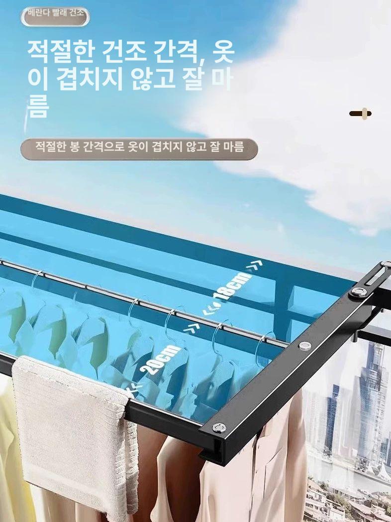 벽걸이형 짐볼 거치대 벽걸이 보수볼 정리대 수납 더블폴 0.7m-접이식 공간 알루미늄 - 상세 이미지 4