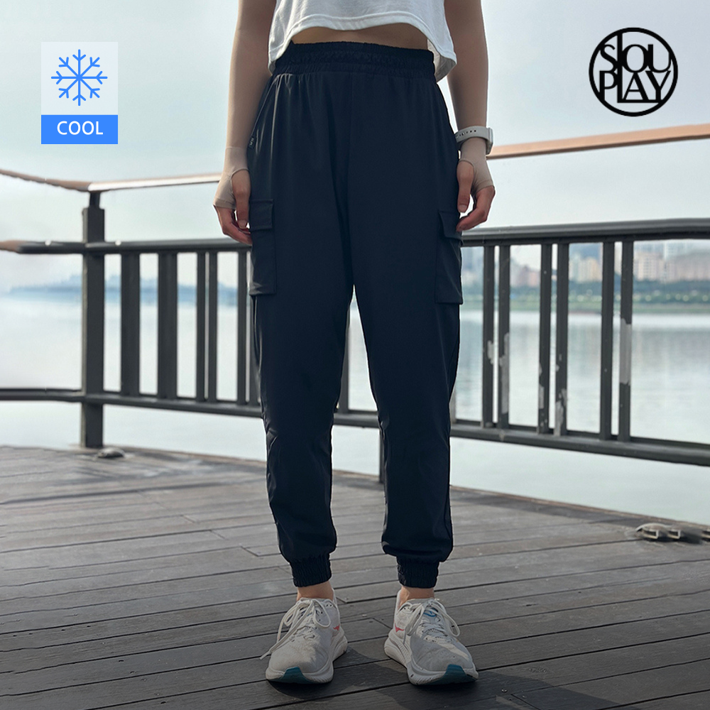 슬로우플레이 아이스쿨 에어라이트 러닝조깅골프등산 애슬레저 조거팬츠(2color)
