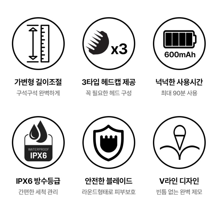바디트리머제모기 저자극 다리털 겨드랑이 모근제모기 남성바디트리머 - 상세 이미지 5
