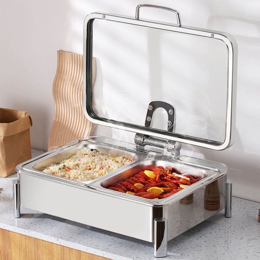 푸드워머 뷔페 차핑디쉬 호텔 웨딩홀 음식 보온기 A / 낮은사각
