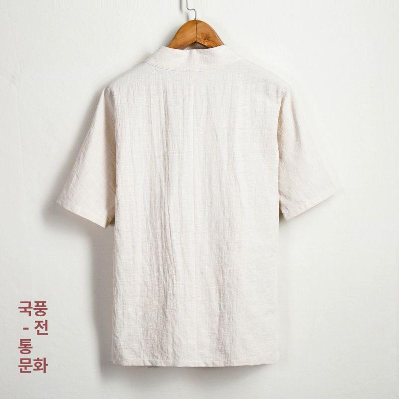 일식 주방복 반팔 셰프옷 유니폼 조리복 초밥집 식당 화이트 - 상세 이미지 5