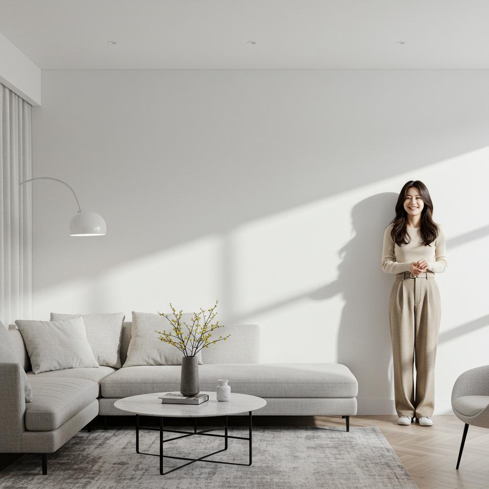 홈스킨 붙이는 도톰한 진짜 패브릭 벽지 인테리어 시트지 와이드(1050x2300mm), 내추럴화이트 - 상세 이미지 3