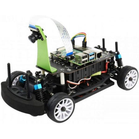 XYGStudy [해외]라즈베리 파이 4용 파이레이서 프로 AI 키트, 딥러닝 자율주행을 위한 전면 카메라 아이 확장 보드 모듈 무선 게임패드 탑재 자율주행 로봇 개발 @XYGStudy