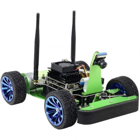 XYGStudy [해외]젯슨 나노를 위한 젯레이서 AI 키트 액세서리, 동키카 @XYGStudy에 이어 딥러닝 자율주행 비전 라인을 전면 카메라 아이 듀얼 모드 무선 WiFi 탑재 레이싱 로봇 자