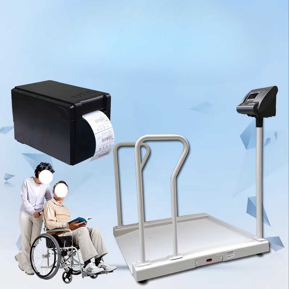 휠체어 체중계 병원용 이동식 저상형 전자저울 요양원 탄소강  500kg - 상세 이미지 2