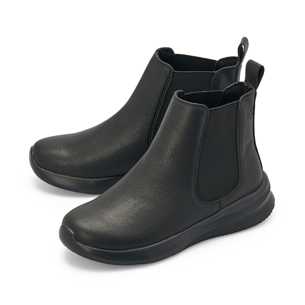 데이워크 발편한 아치깔창 여성 앵클부츠 머지 유광블랙 (DW6002-BK) - 상세 이미지 2