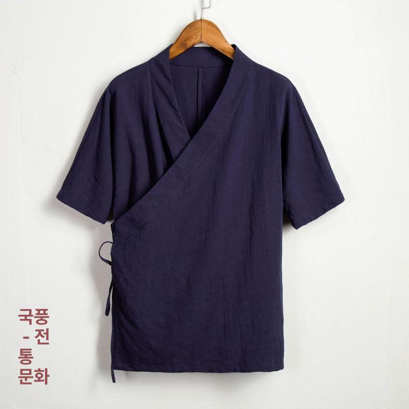 일식 주방복 반팔 셰프옷 유니폼 조리복 초밥집 식당 화이트 - 상세 이미지 3