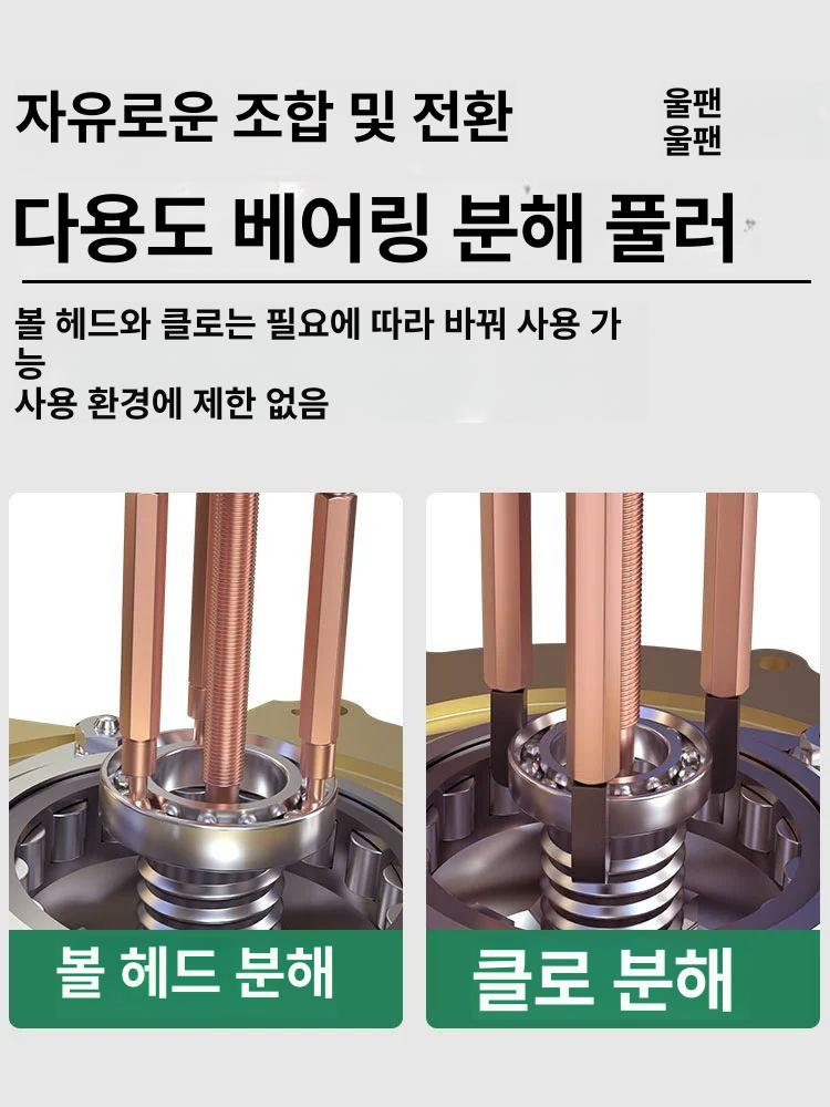 베어링폴리 디스크 분리기 스테인레스 리트랙터 풀리용 플라스틱박스 내공축 베어링 풀러 - 상세 이미지 2