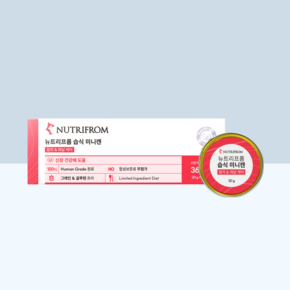 뉴트리프롬 캣 참치&레날 케어 습식 미니캔 30g 12p - 상품 이미지