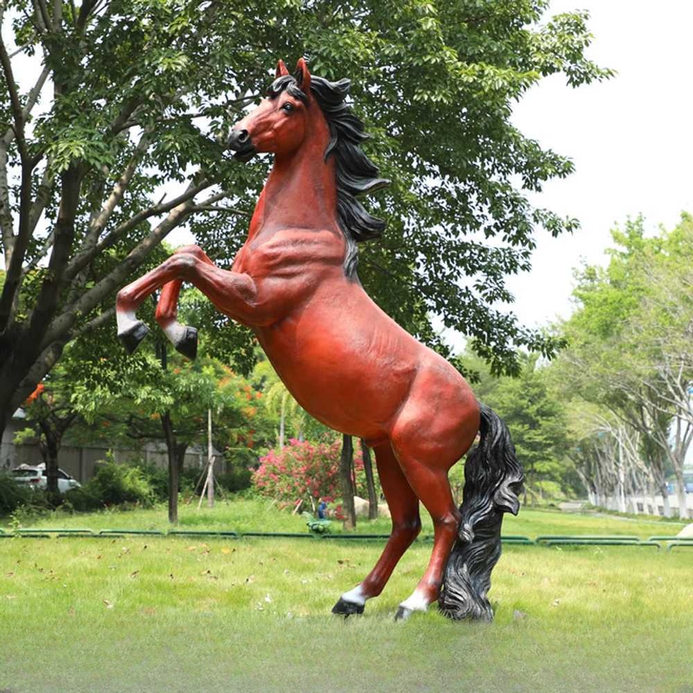 말 모양 조형물 대형 장식 조각 실내외 설치 구조물 268cm 브라운 말 - 상품 이미지