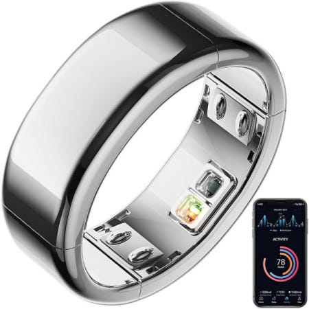 [해외]스마트 링-AI 링, 남녀 자동 조절 가능한 웨어러블 앱 구독 금지, 수면 추적용 피트니스 링 - 심박수 트래커