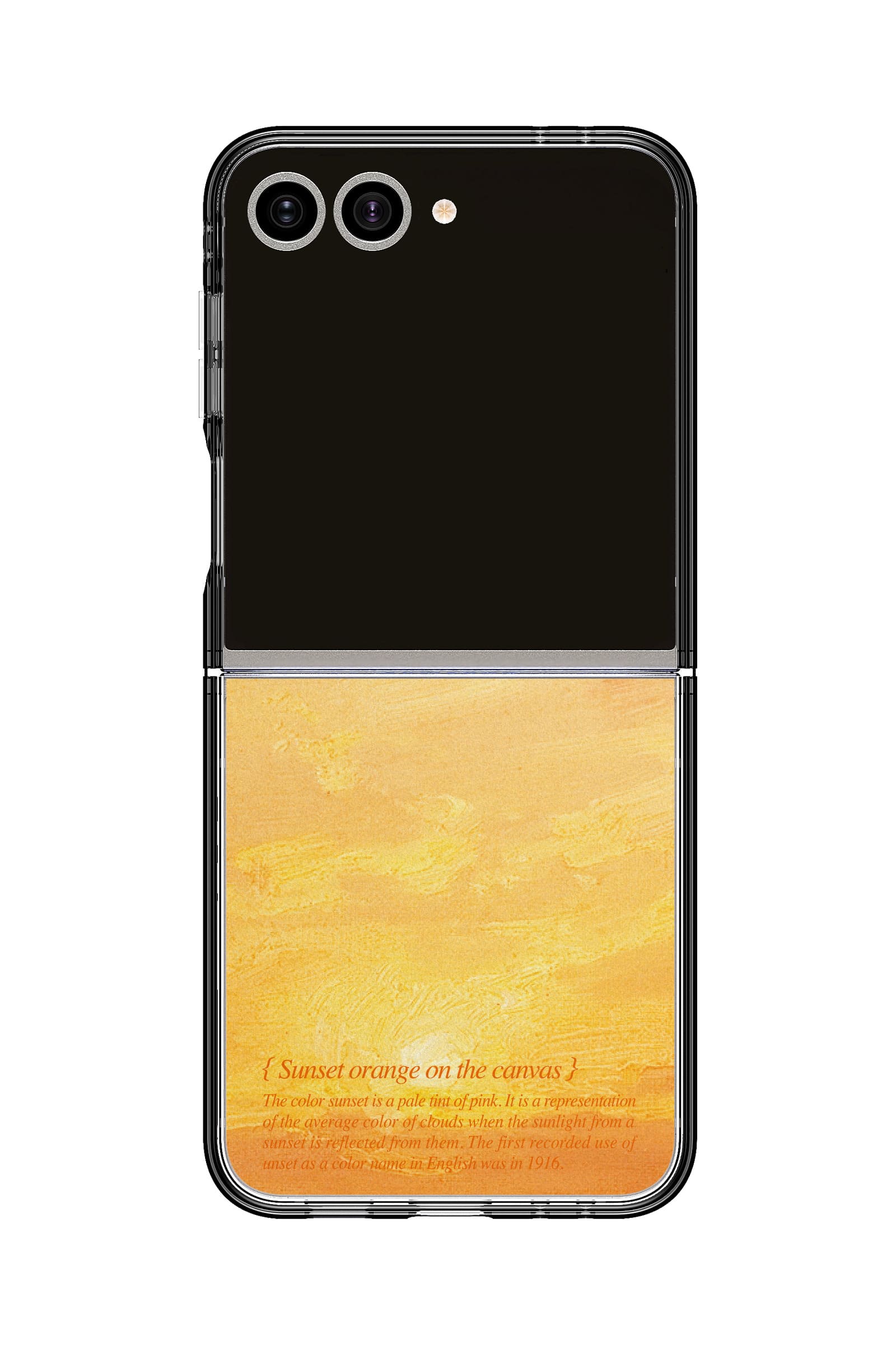 패턴 텍스처온캔버스선셋오렌지 띠부띠부스킨 갤럭시/아이폰 케이스 부착용스킨 - 상세 이미지 5