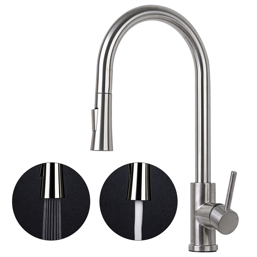 싱크대 주방 폭포 거위목 거북목 스테인리스 회전 인테리어 무광 스텐 수전 SUS304