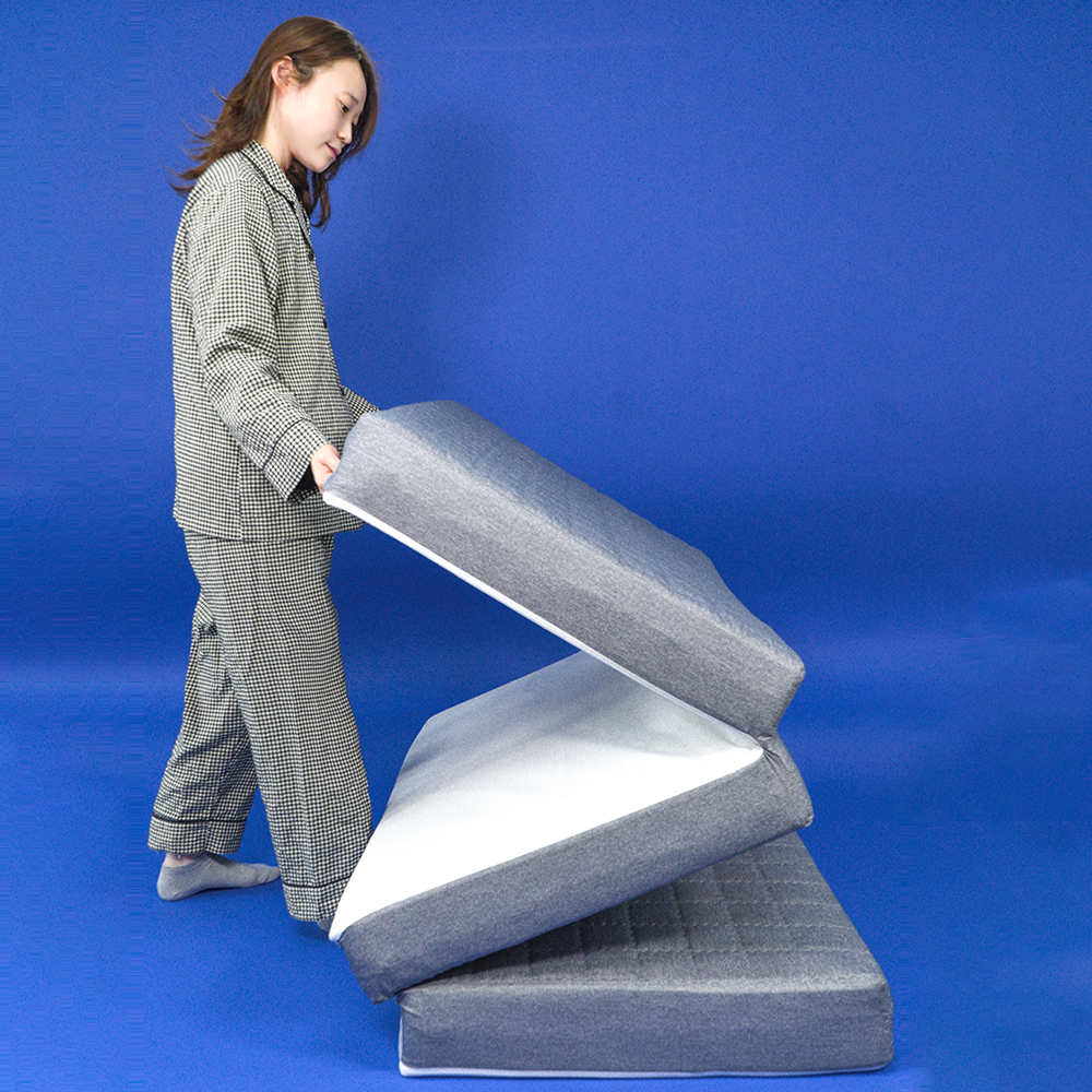 나혼자살림 허리에 좋은 탄탄한 3단 접이식 매트리스 침대 토퍼 수면매트 13cm S