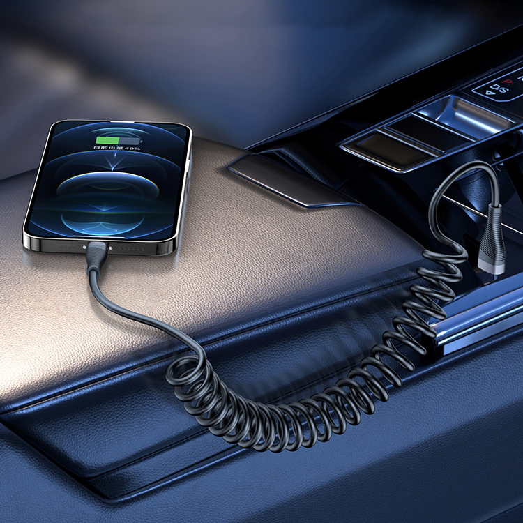 안드로이드오토 케이블 애플카플레이케이블 USB A to C C타입충전기선 1.0M 코일 이미지 4