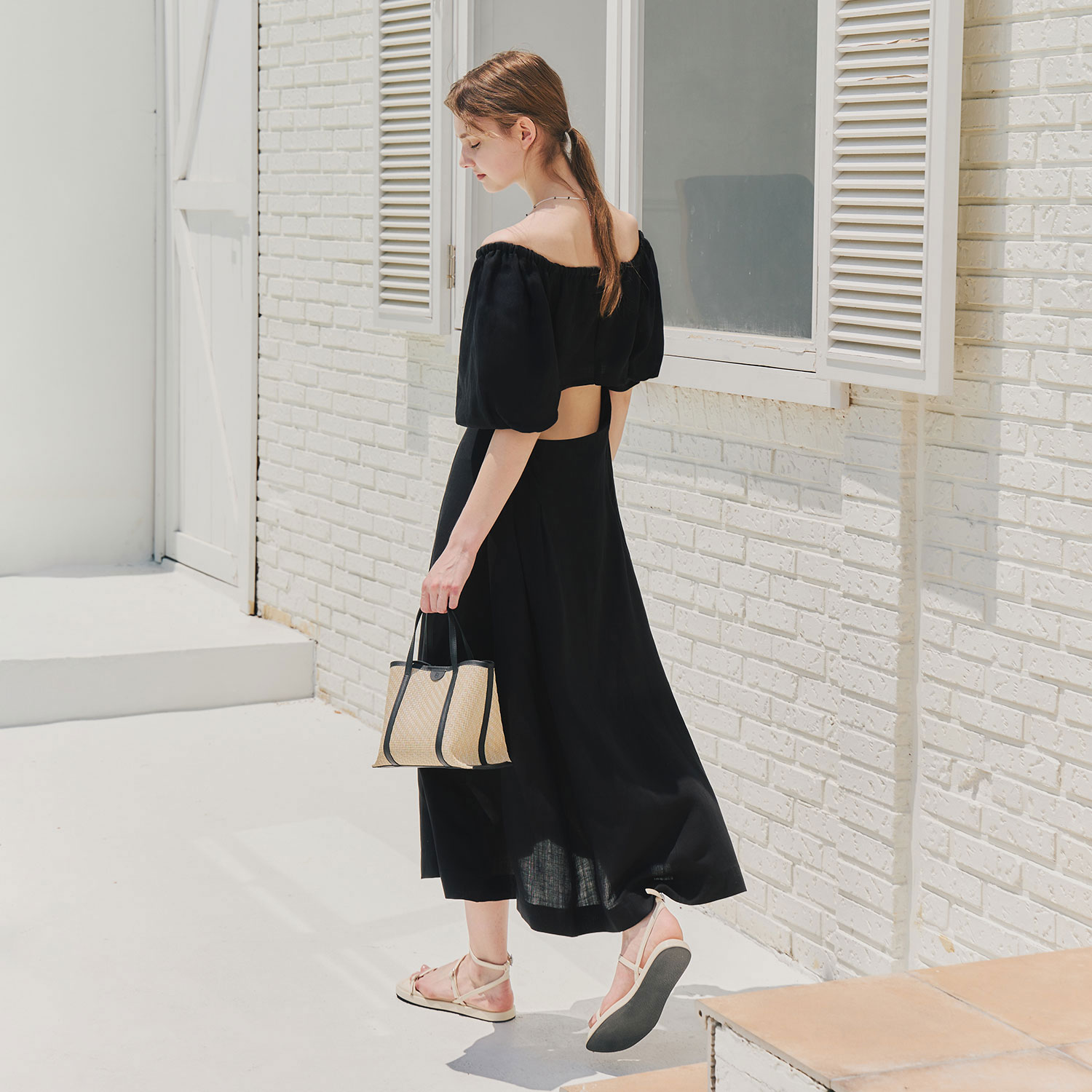 [제로스트릿]뒷 트임 퍼프 원피스 BACK SLIT PUFF ONEPIECE - 상세 이미지 2
