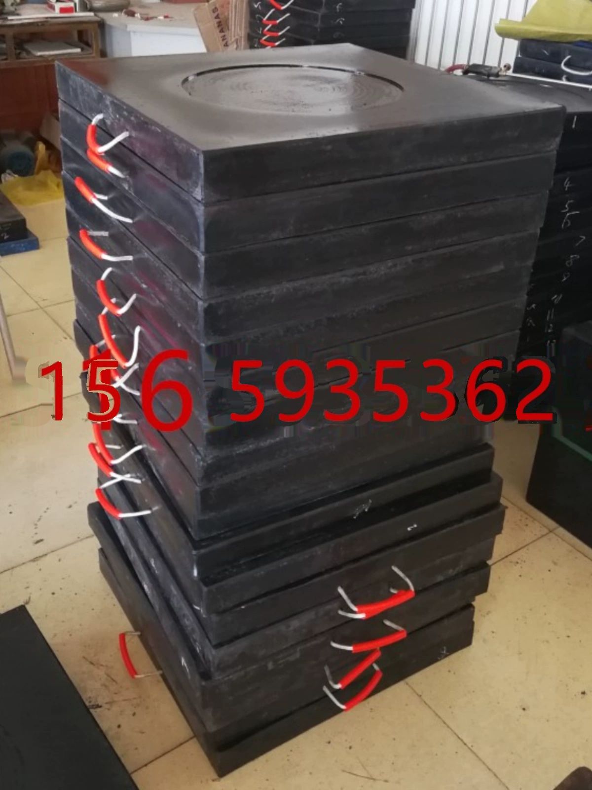 크레인발판 아웃트리거 받침대 유압 펌프카 안전발판 침목 400x400x60 - 상세 이미지 2