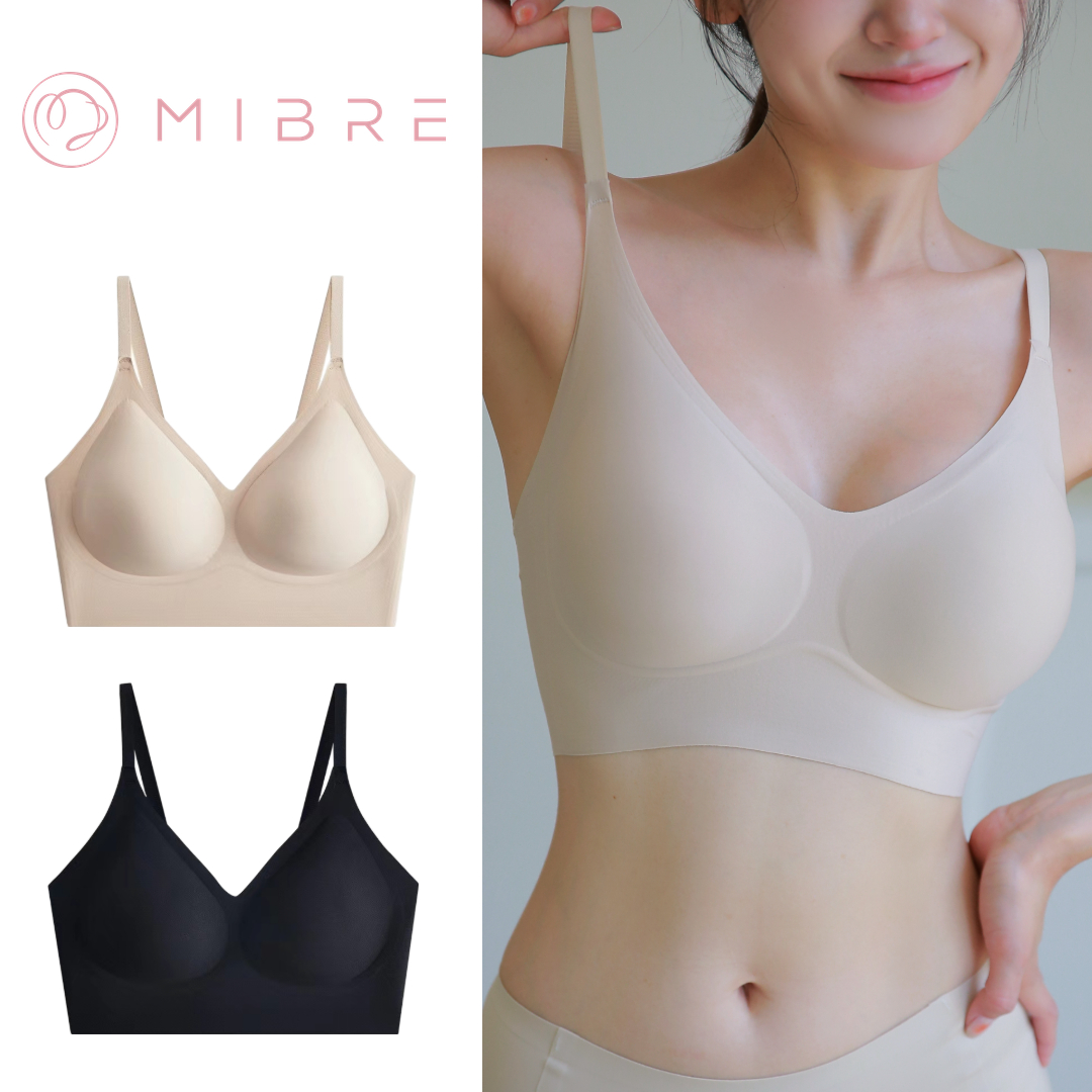 미브레 70A-70D 75A-75D 80A-80D 85A-85D 패드 일체형 심리스브라 - 상품 이미지