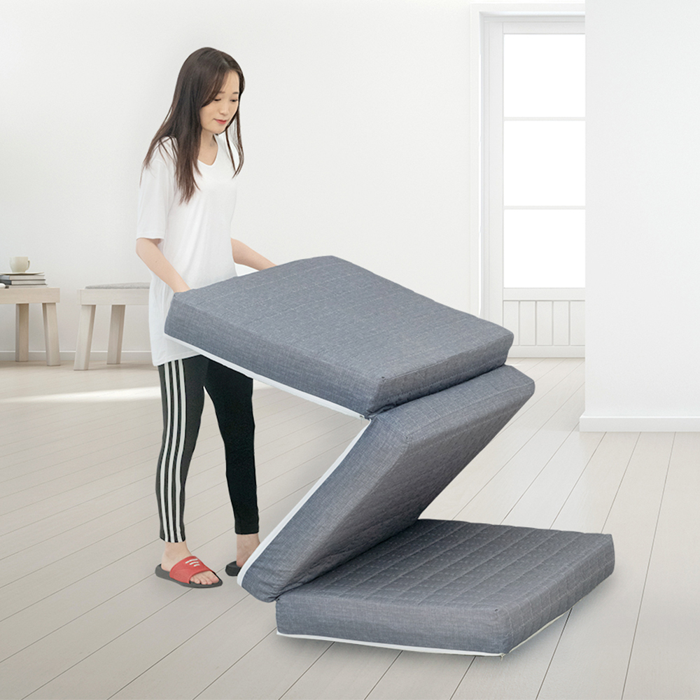 나혼자살림 두꺼운 3단 접이식 메모리폼 침대 토퍼 요 매트리스 S