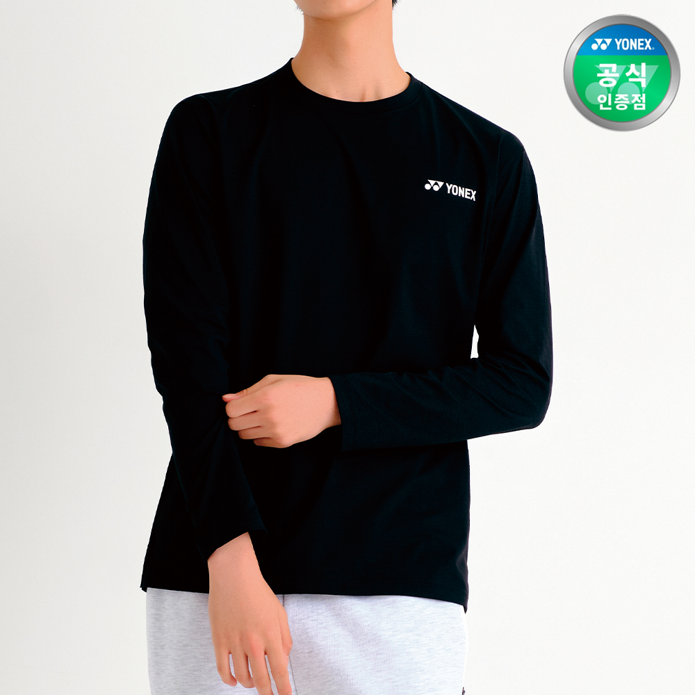 요넥스 253TL001U 배드민턴 긴팔티셔츠 남녀공용 데일리웨어 블랙 - 상품 이미지