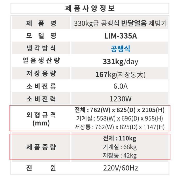 대형 업소용제빙기 300KG 카페 공냉식제빙기 현장 아이스메이커 - 상세 이미지 4