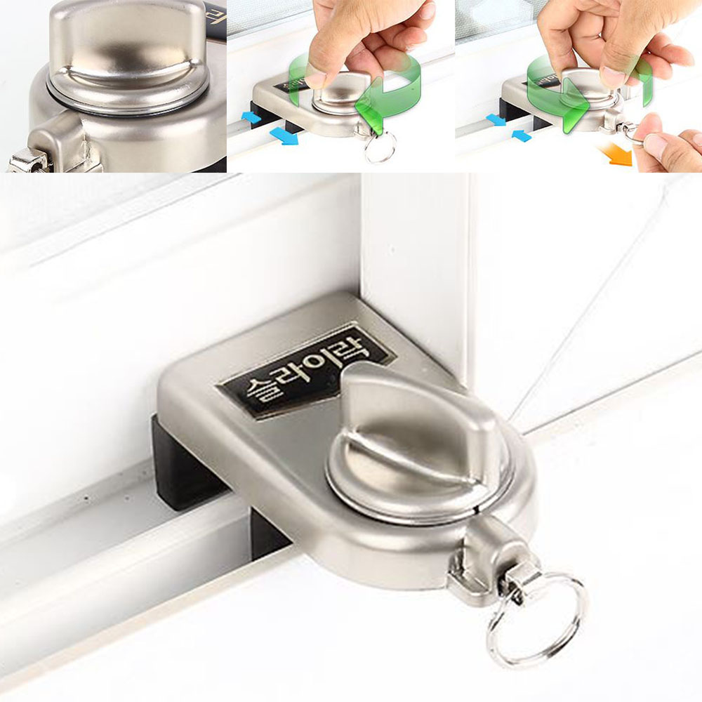 안전 창문 잠금장치 다목적 베란다 샷시 방충망 방범