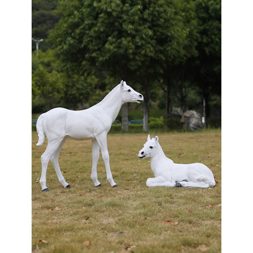 말 모양 조형물 대형 장식 조각 실내외 설치 구조물 268cm 브라운 말 - 상세 이미지 5