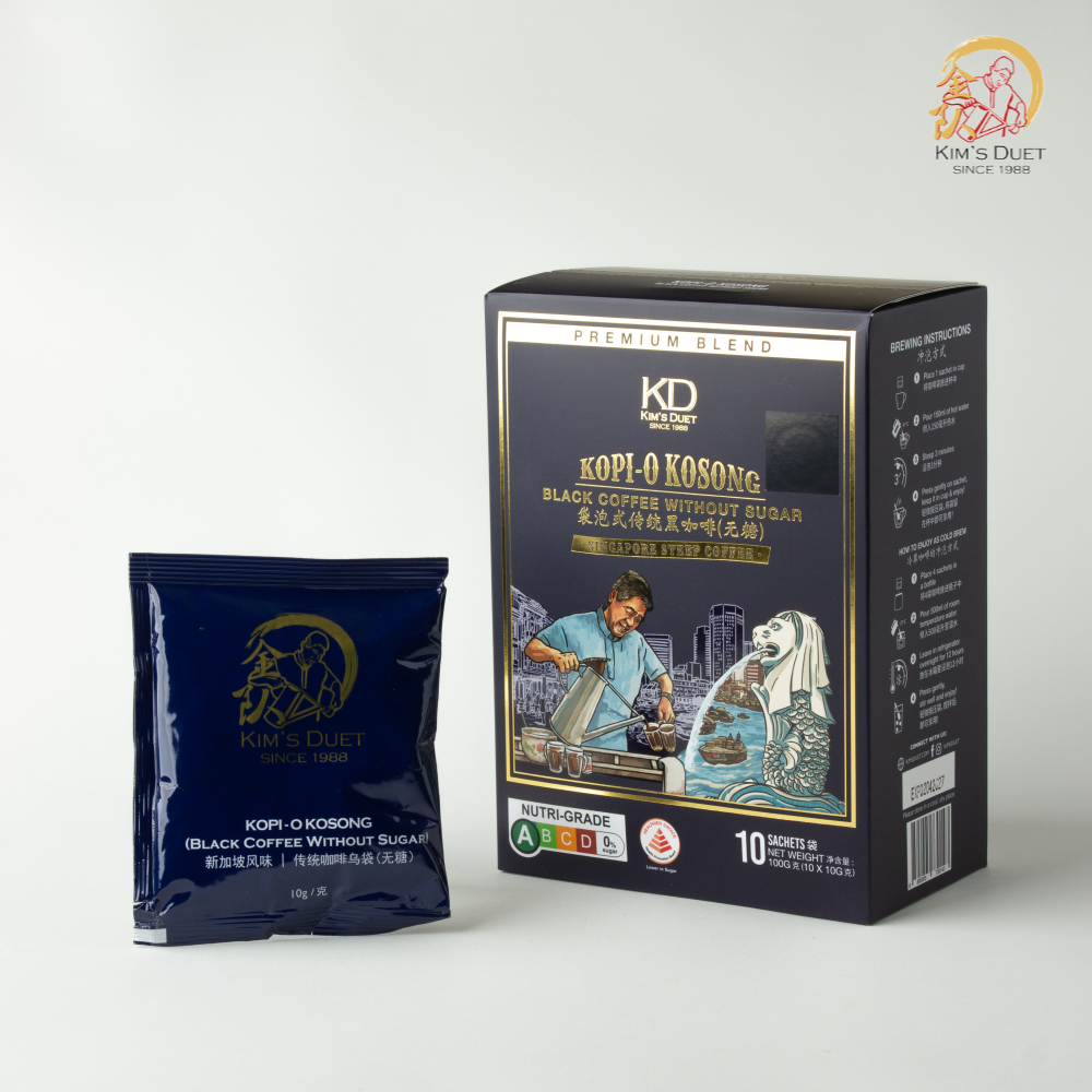 [소비기한: 2027-04-22] 싱가포르 전통 로스팅 KGG 커피 (코피-오 꼬송 블랙커피) 10개입, 1개 - 상품 이미지