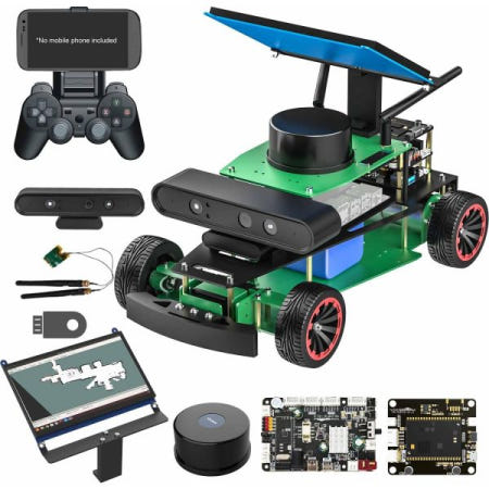 [Yahboom][해외]야붐 라즈베리 파이 젯슨 나노/젯슨 오린 나노 슈퍼 AI 전문 프로그래머블 애커맨 스티어링 구조 ROS2 성인용 로봇 키트(나노 없는 R2 얼티밋 버전)