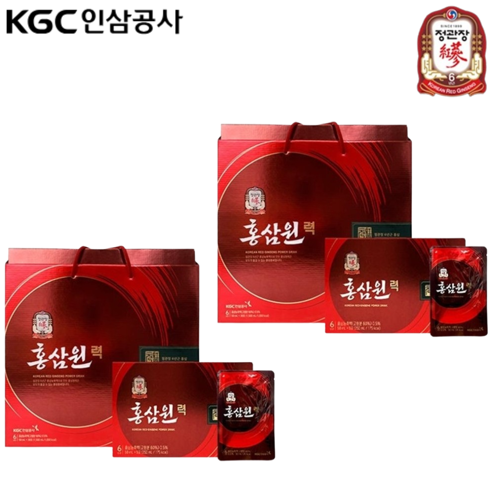정관장 프리미엄 홍삼원력 50ml 30포 2박스 6년근 홍삼 농축액 엑기스 영지버섯 녹용 - 상품 이미지