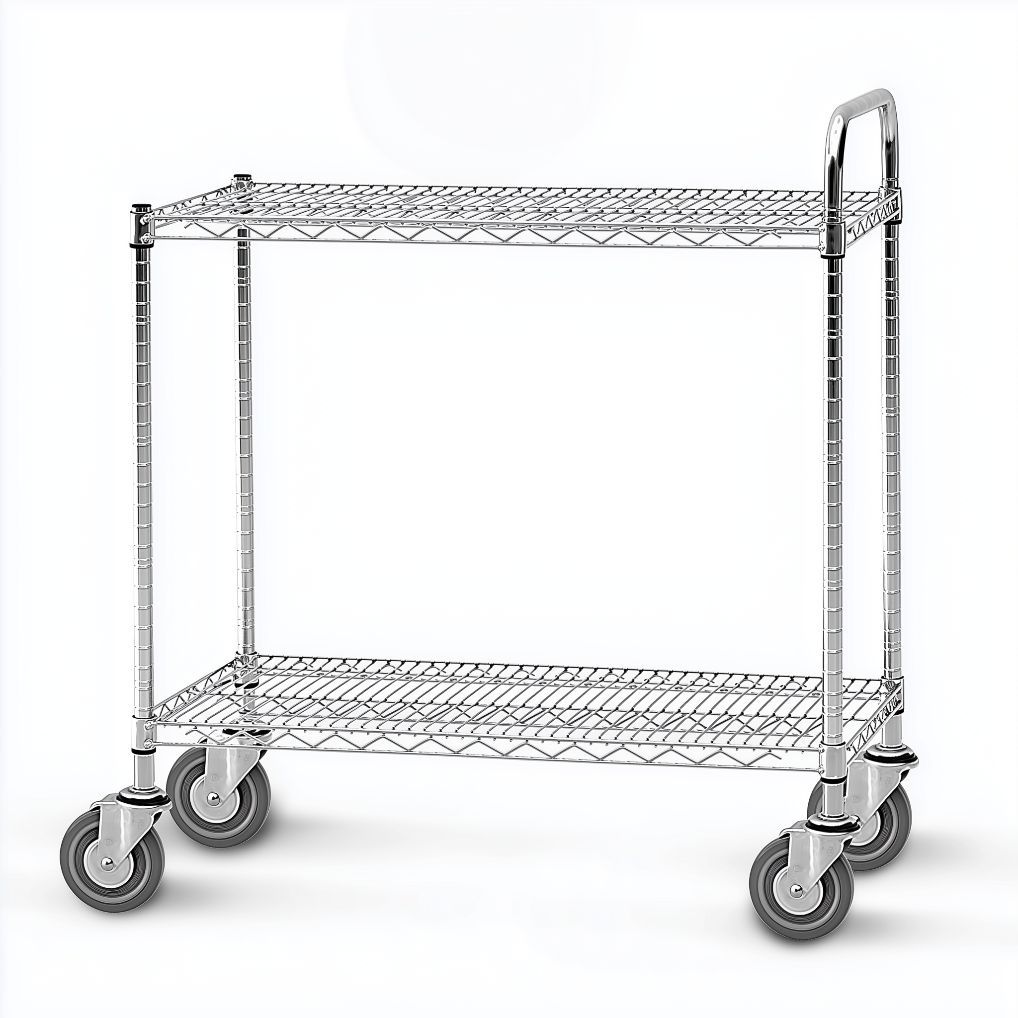 이동식 트롤리 메탈 선반 운반 바퀴달린 틈새 트레이 유틸리티 카트 750x450 2단