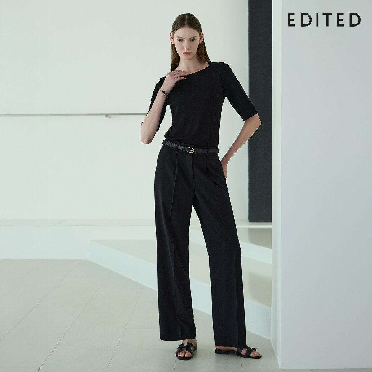 [25FW 최신상] 에디티드 타임리스 팬츠+벨트 - 상세 이미지 2