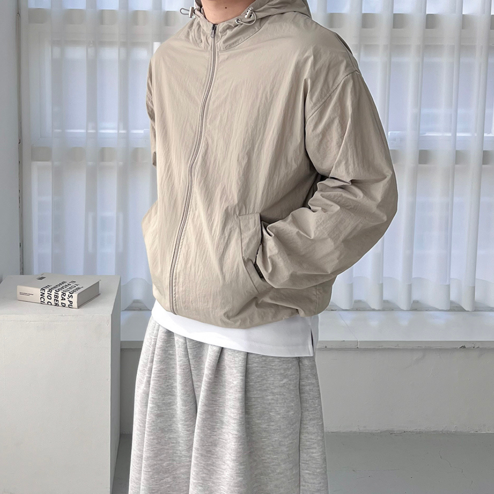 러닝바람막이 나일론바람막이 고프코어바람막이 - 상품 이미지