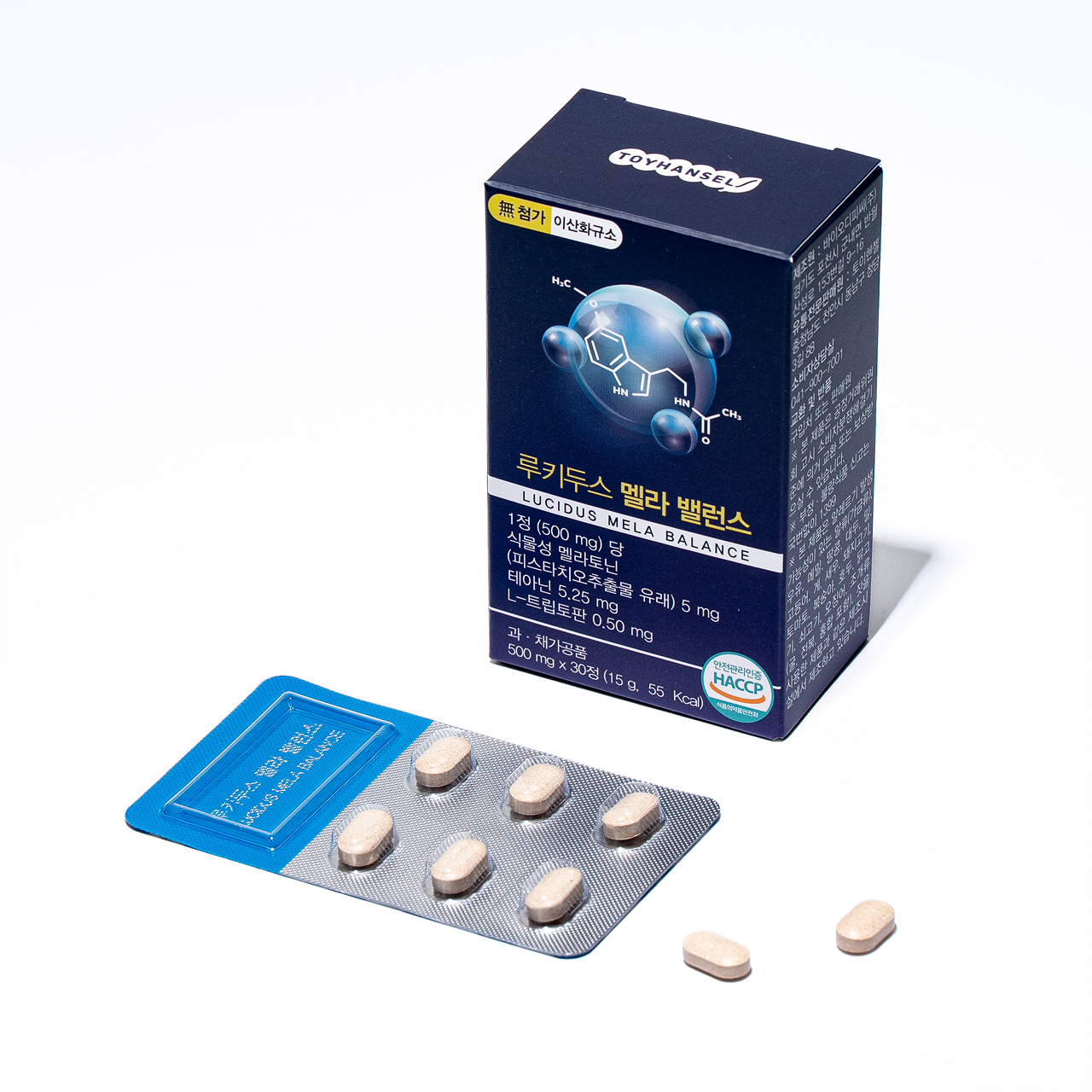 루키두스 멜라 밸런스 식물성 멜라토닌 5mg 테아닌 가바 트립토판 함유 30정, 12개 - 상세 이미지 3