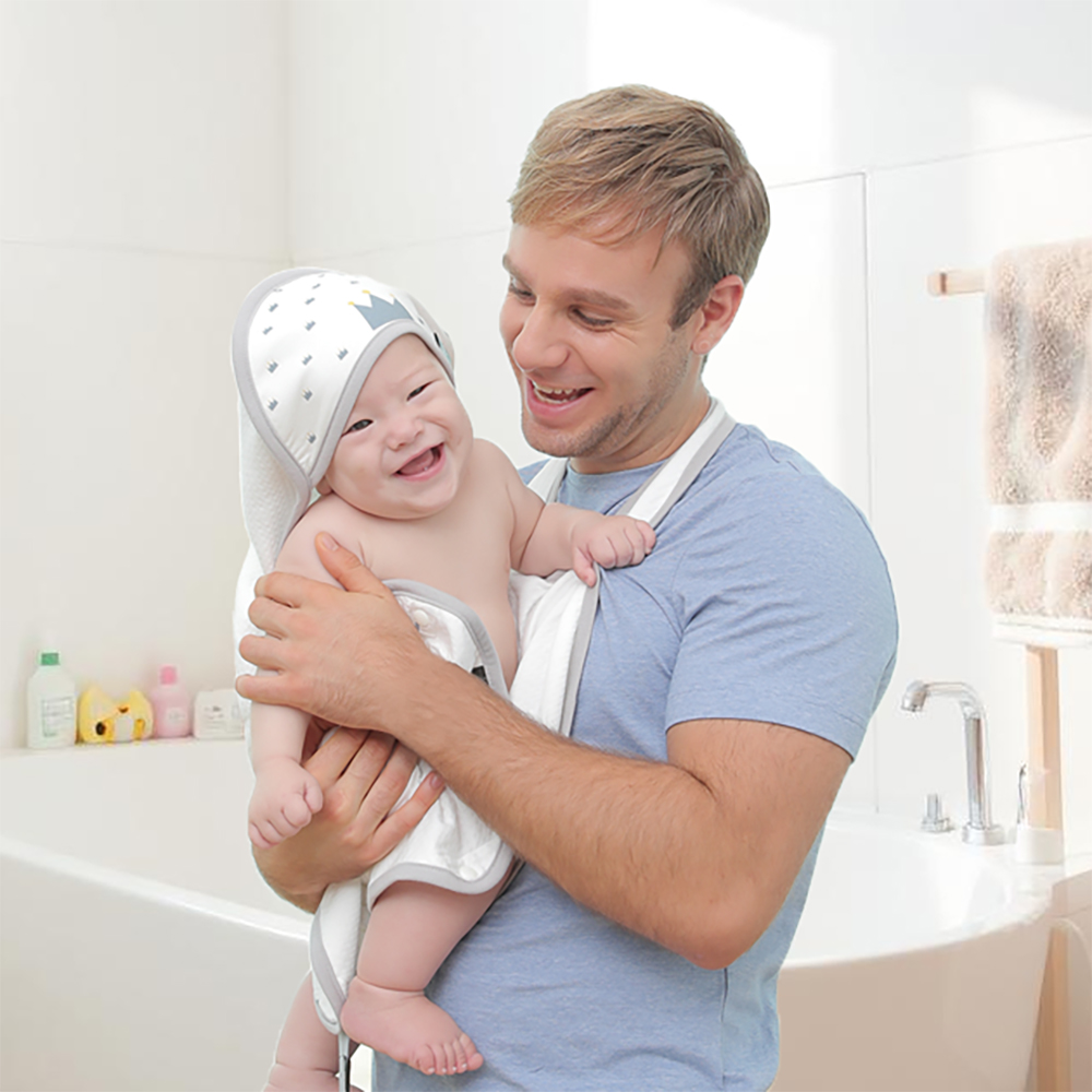 프랜대디 대나무항균 신생아 유아 아기목욕타올 수건 앞치마