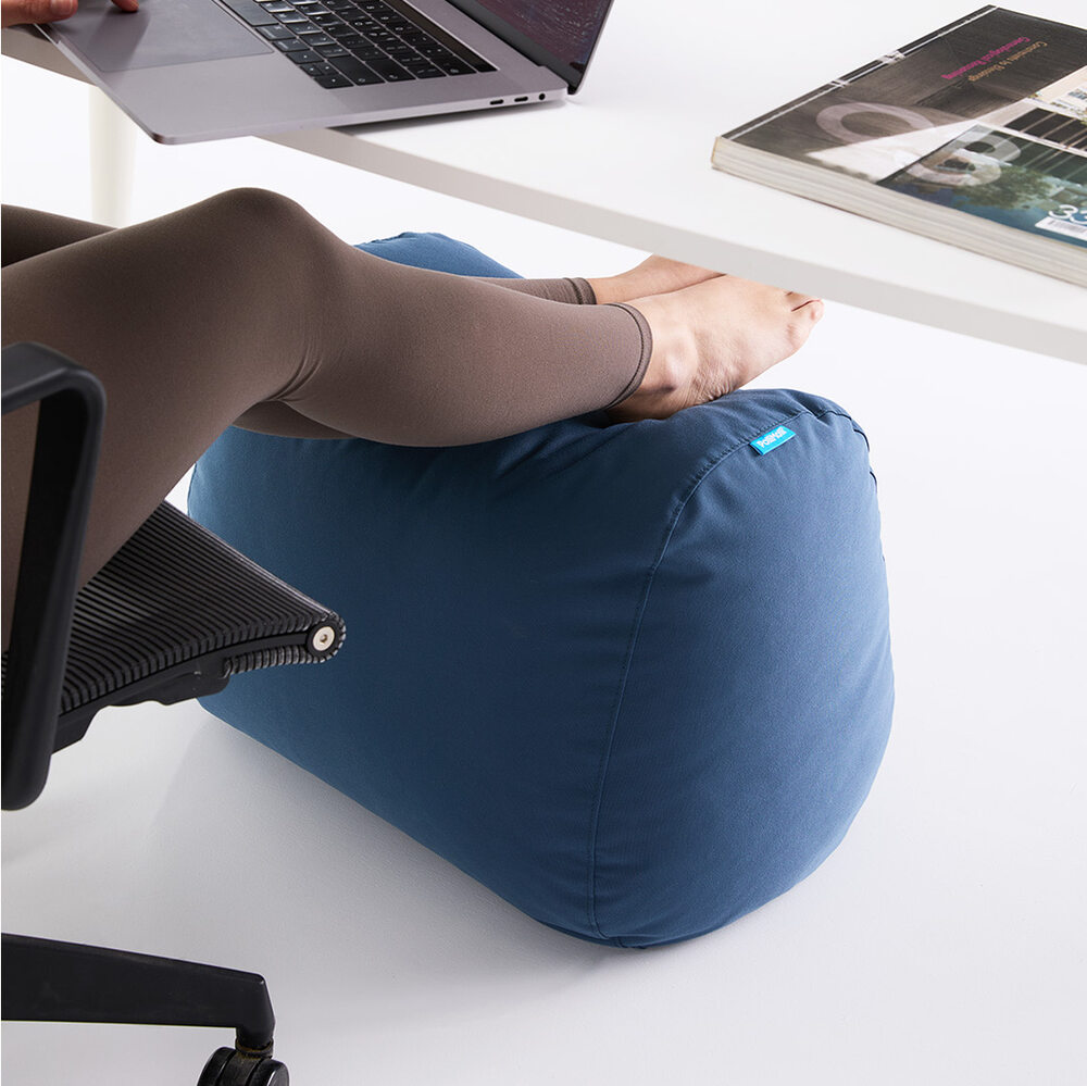 폴리몰리 빈백 에그 풋스툴 발받침대 책상 의자 다리 쿠션 스툴 공부 사무실 (메시속커버)