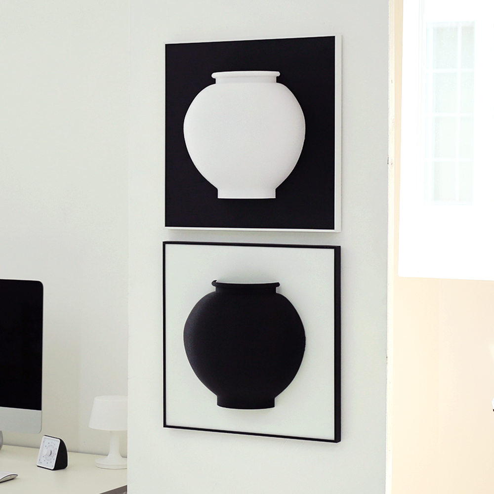 담결 달항아리 풍수 인테리어 그림 액자 거실 카페 개업 선물 전통 소품