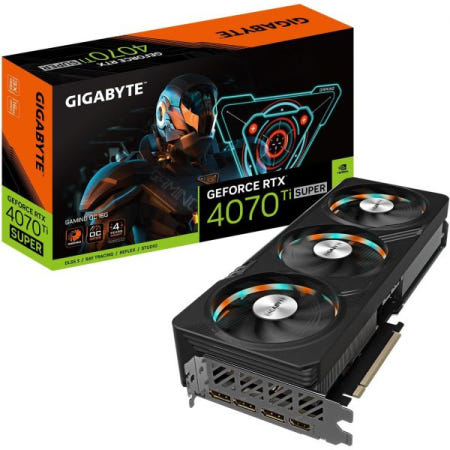 [해외]기가바이트 지포스 RTX 4070 Ti 슈퍼 게이밍 OC 16G 그래픽 카드, 3배 윈드포스 팬, 16GB 256비트 GDDR6X, GV-N407TS게이밍 OC-16GD 비