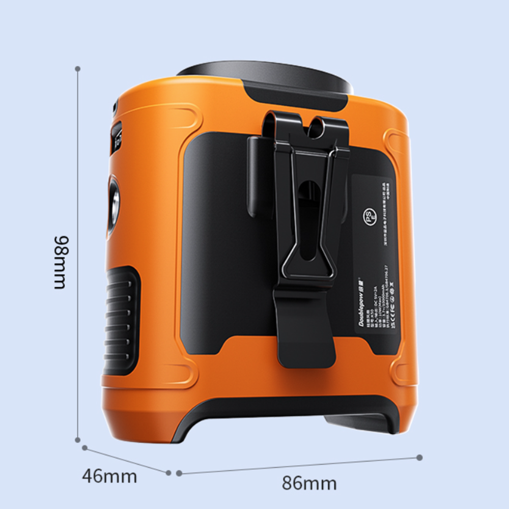 휴대용 허리 밴드 선풍기 오렌지 14500mAh - 상세 이미지 4