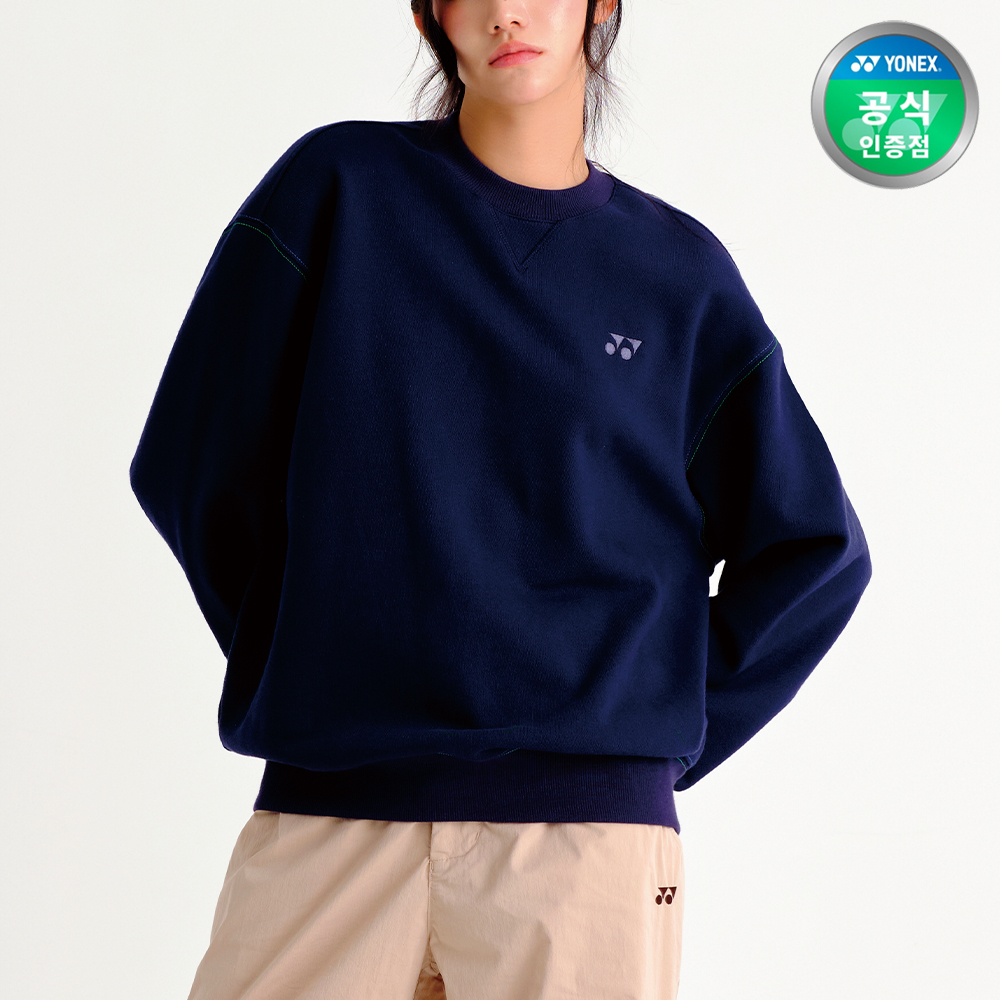 요넥스 253TL003U 배드민턴 맨투맨 남녀공용 데일리웨어 다크네이비 - 상세 이미지 2
